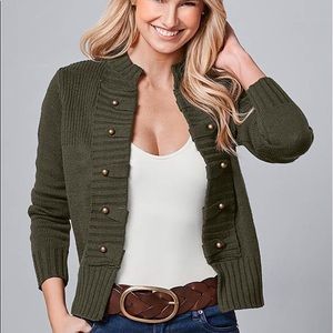 Venus Tab Button Detail Cardigan